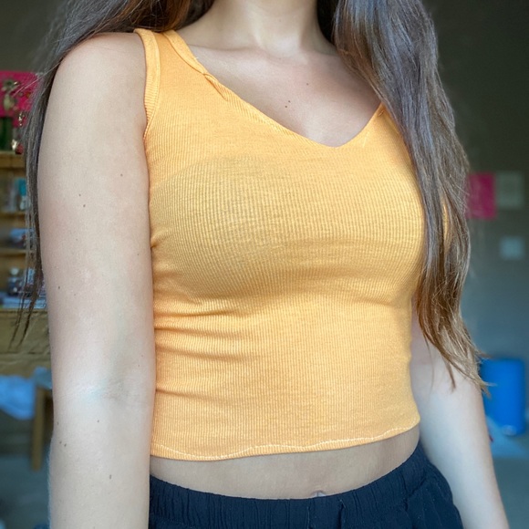 Handmade orange tank top - Picture 1 of 3
